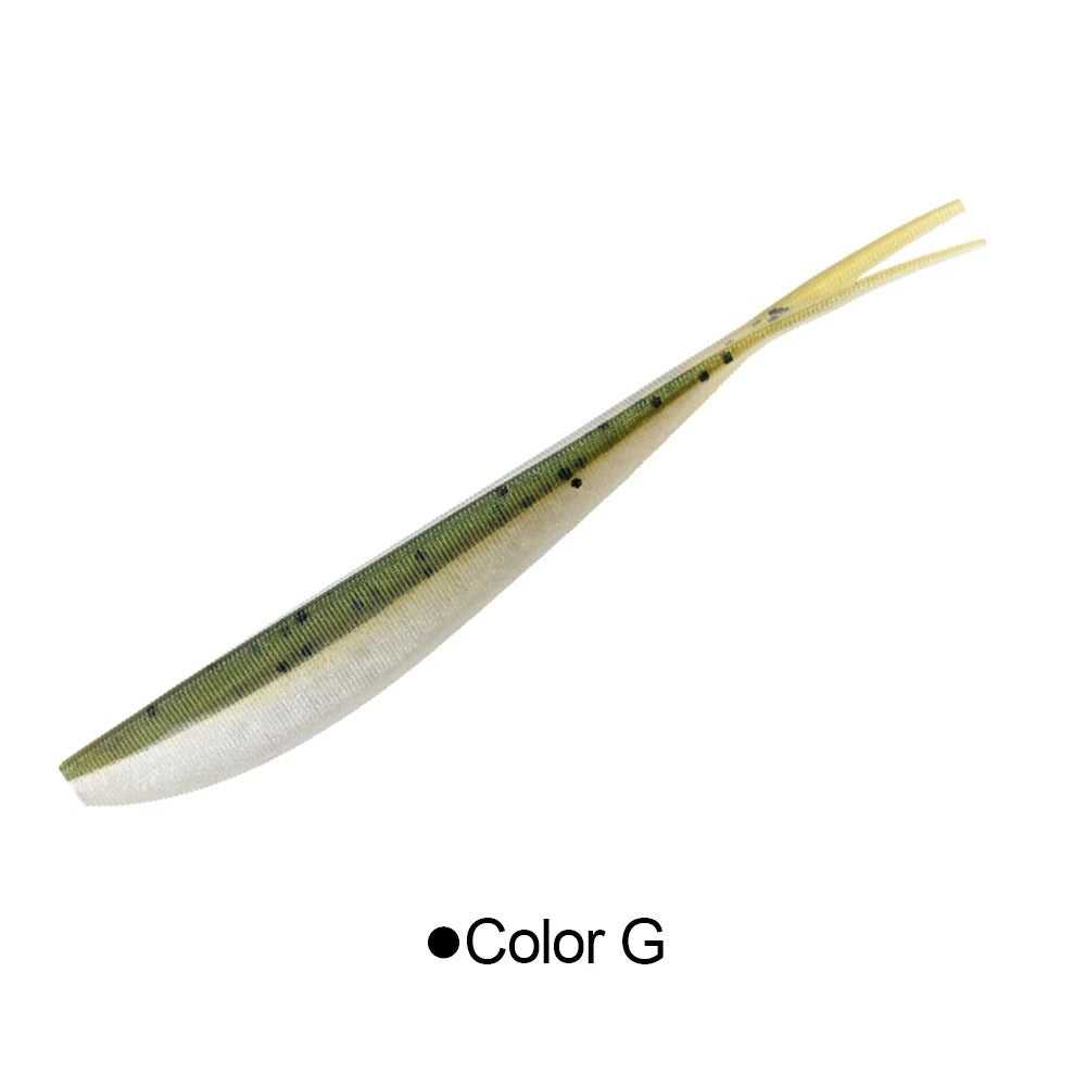ROSEWOOD | 10 Pack Soft Jerk Bait Inverted Fishing Catfish Two-tone Lure