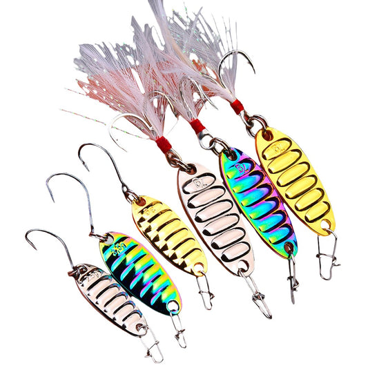 Mr Fishing Supplies Spoon Bait Long Throw Flat Vibration Glitter