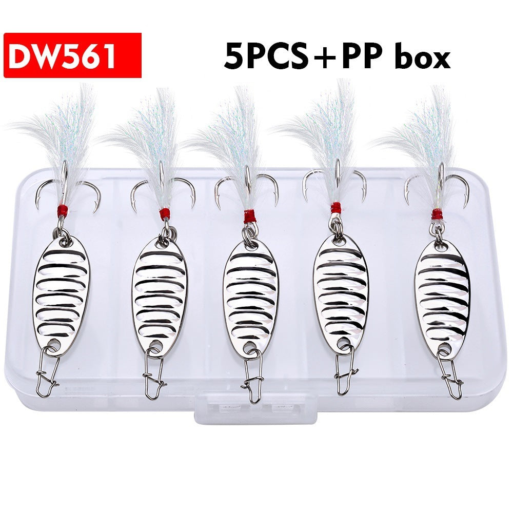 Mr Fishing Supplies Spoon Bait Long Throw Flat Vibration Glitter