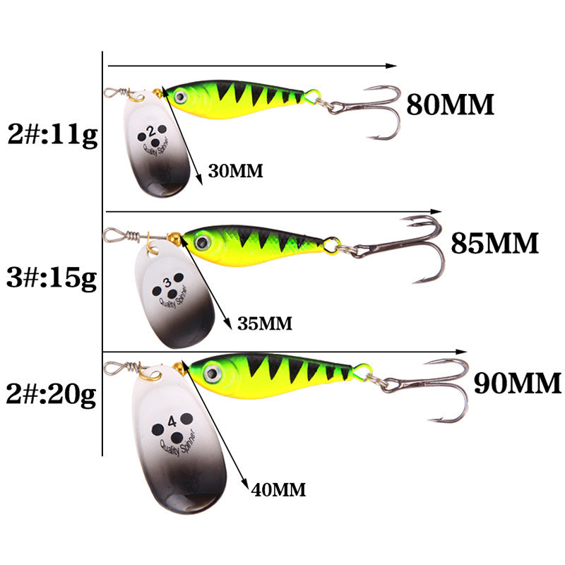 MrFishingSupplies | Spinning Metal Long-range Minow Rotating Sequin Bait