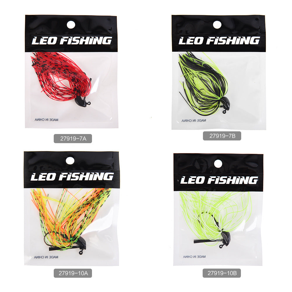 Leo Fishing | Anti-hanging Bottom Lead Hook Silicone Beard Swim Jig