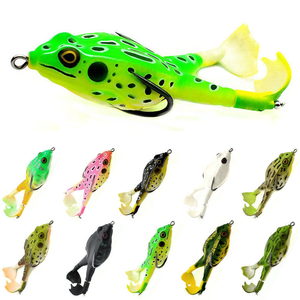 MrFishingSupplies | Double Propeller Topwater Frog Soft Bait