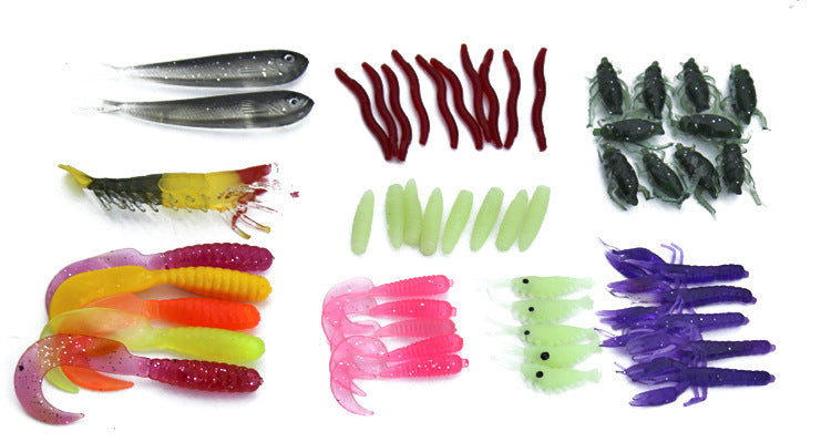 Mr Fishing Supplies | Fishing Gear Soft and Hard Bait Set 100 pcs