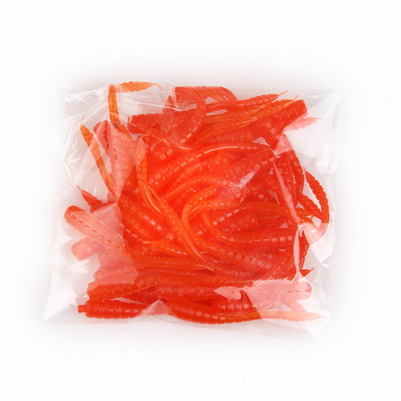 MrFishingSupplies | Maggot Fake Worm Red Worm Bait 50 Pcs