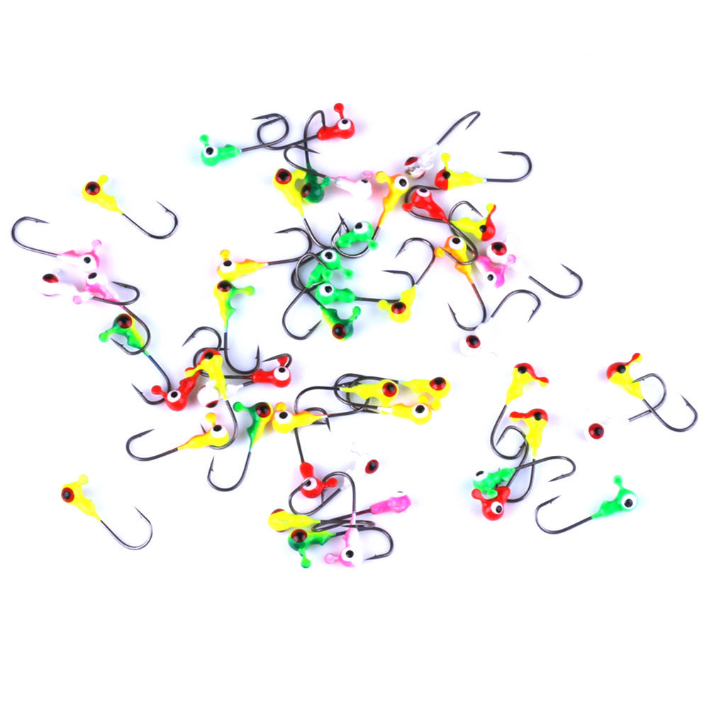 MrFishingSupplies | 1g Jig Heads Hook Bait 50 Pack Hooks Bag Outdoor Fishing Gear Supplies