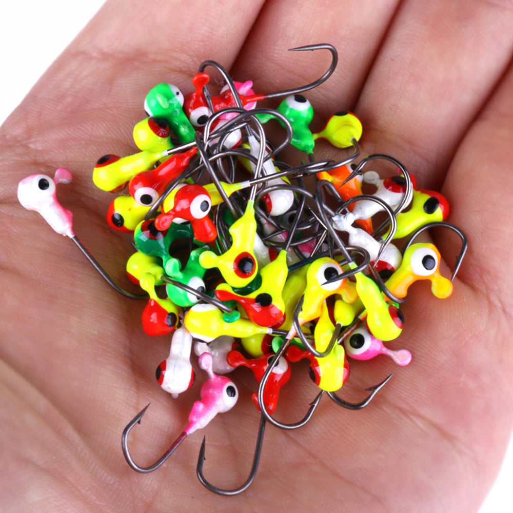 MrFishingSupplies | 1g Jig Heads Hook Bait 50 Pack Hooks Bag Outdoor Fishing Gear Supplies