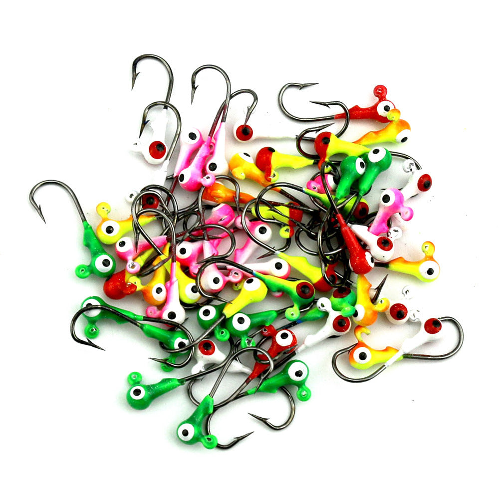 MrFishingSupplies | 1g Jig Heads Hook Bait 50 Pack Hooks Bag Outdoor Fishing Gear Supplies
