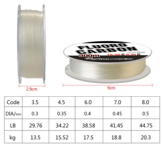 FISH KING | Fluorocarbon Fishing Line 300 M