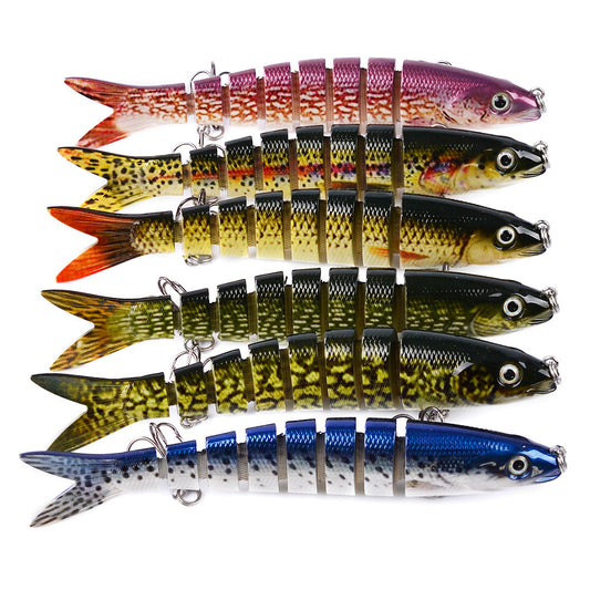 MrFishingSupplies Hard Body Swimbait Pike Fishing Lures Artificial Multi Jointed Sections Hard Bait Trolling Pike Carp Fishing Lure