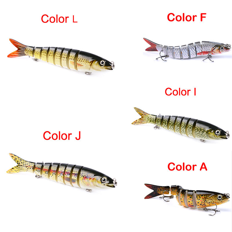 MrFishingSupplies Hard Body Swimbait Pike Fishing Lures Artificial Multi Jointed Sections Hard Bait Trolling Pike Carp Fishing Lure