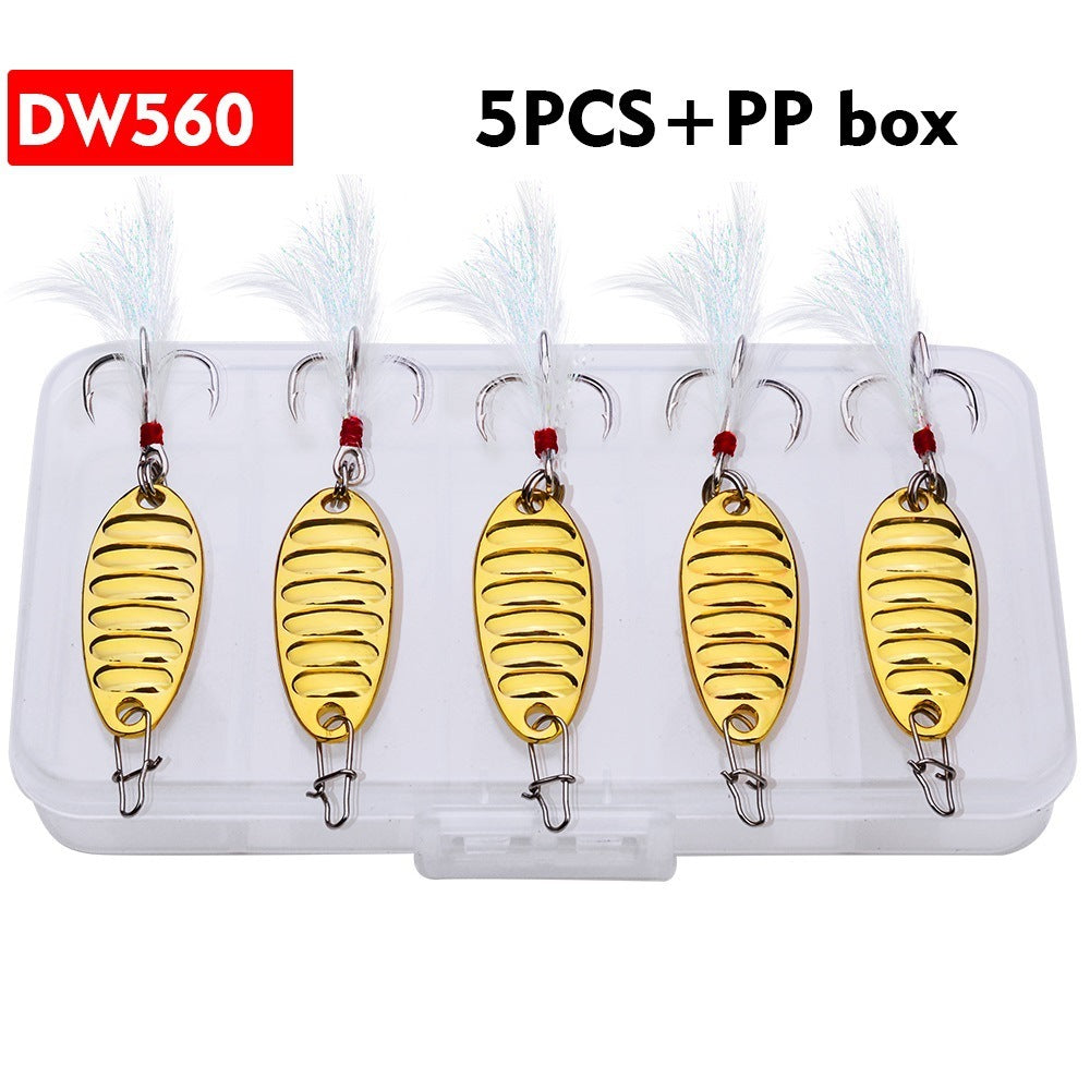 Mr Fishing Supplies Spoon Bait Long Throw Flat Vibration Glitter