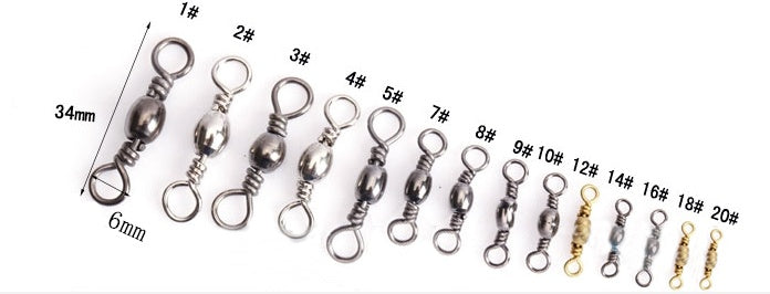 MrFishingSupplies | 100 Pack Stainless Steel Swivels Fishing Tackle