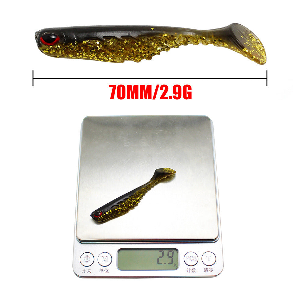 MrFishingSupplies | 5 PCS Minow Multi Color Paddle Tail Swimbait