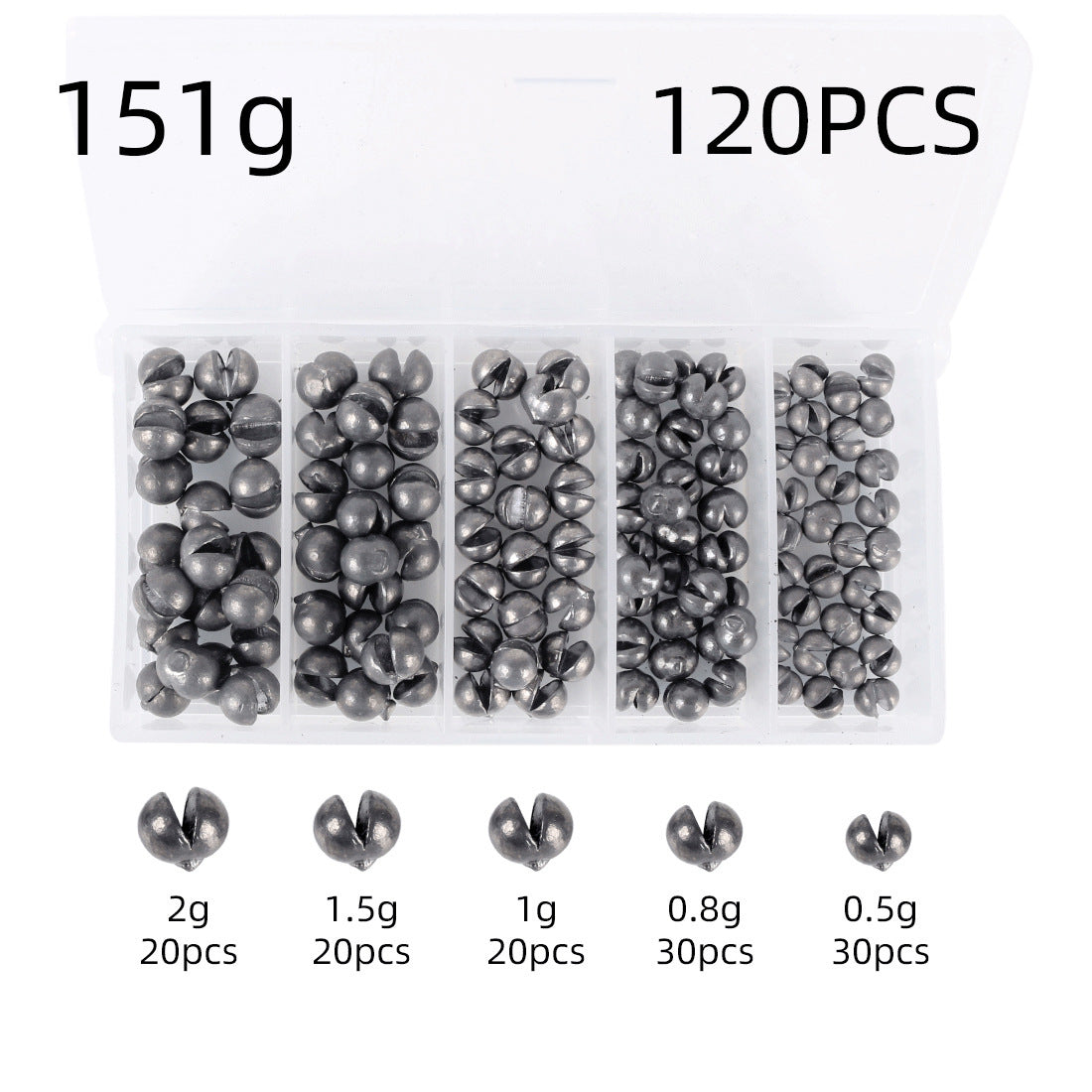 Mr Fishing Supplies Bite Lead Bare Round Lead Raft Fishing Clip Lead Fishing Tackle