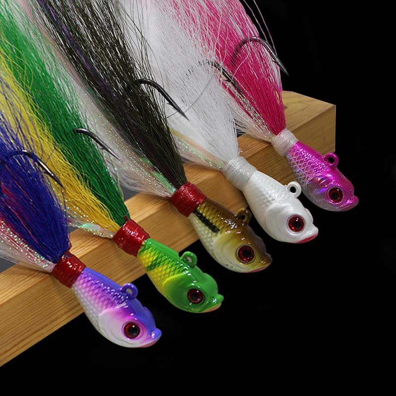 Kmucutie | Hair Jig Luminous Bronzing Deer Tail Hair Beard Lure Bait