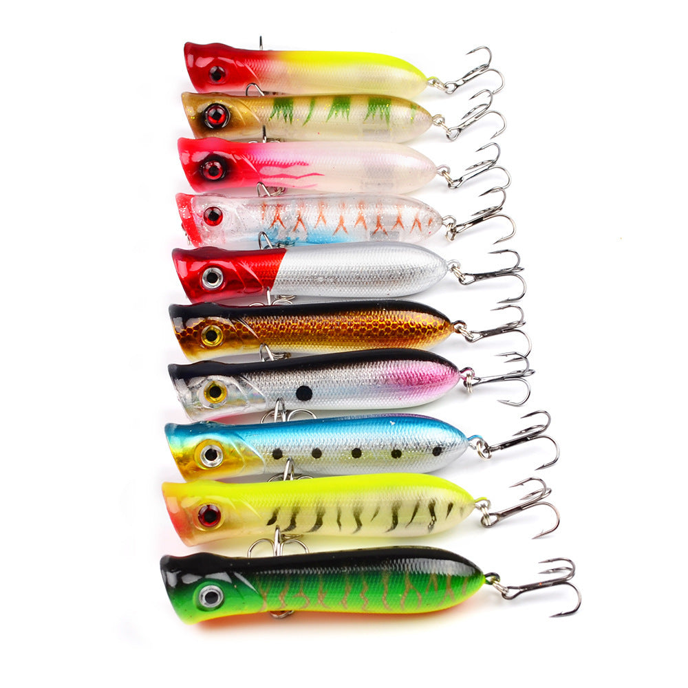 MrFishingSupplies | Topwater Fish 8CM-12g black hook plastic fishing lure