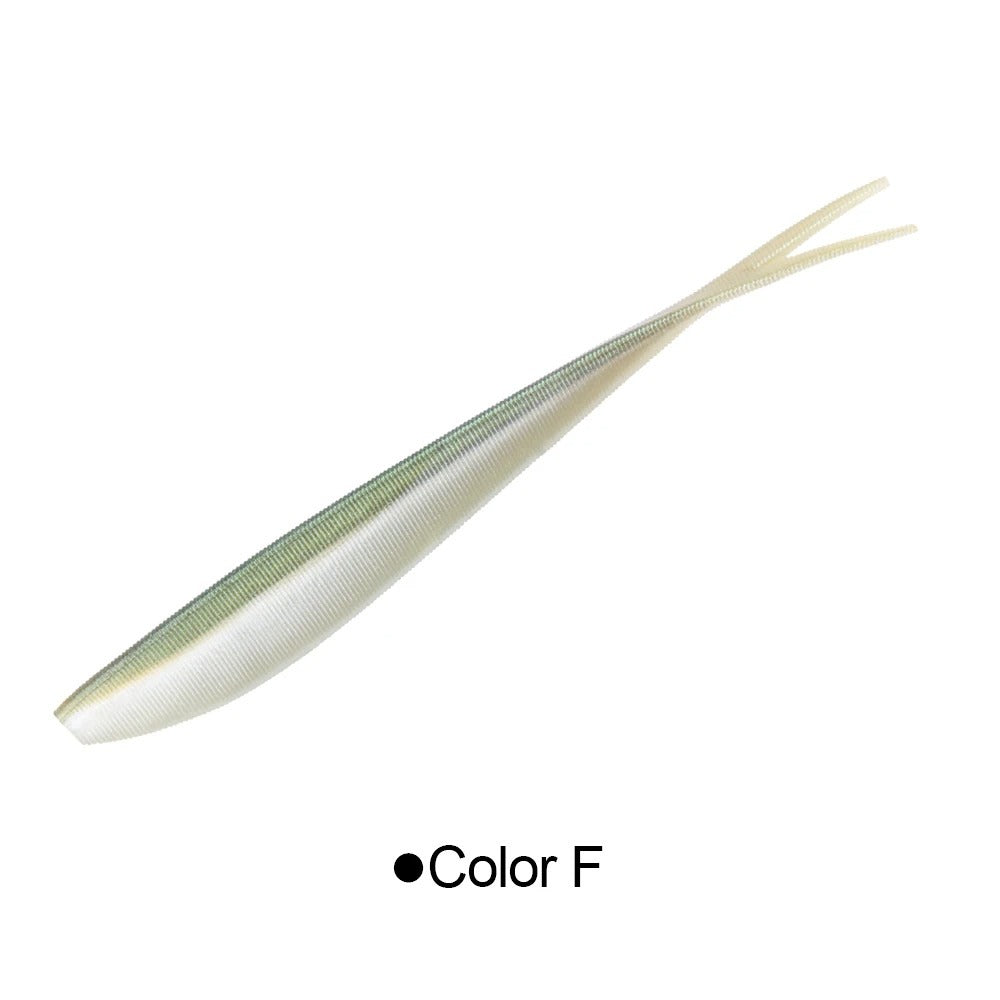 ROSEWOOD | 10 Pack Soft Jerk Bait Inverted Fishing Catfish Two-tone Lure
