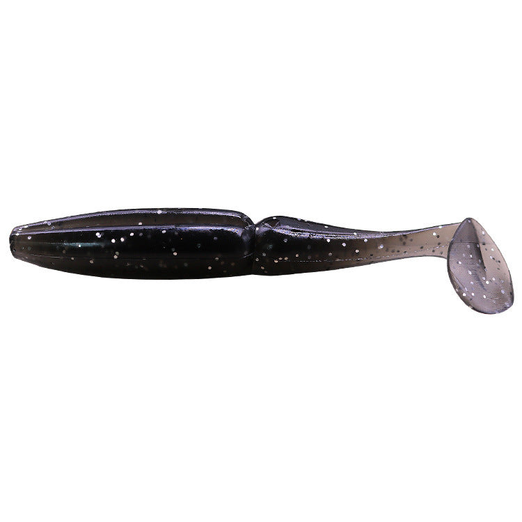 MrFishingSupplies | Soft Bait Paddle Tail Swimbait Two Color T Tail Soft Fish Lure With Hook Groove
