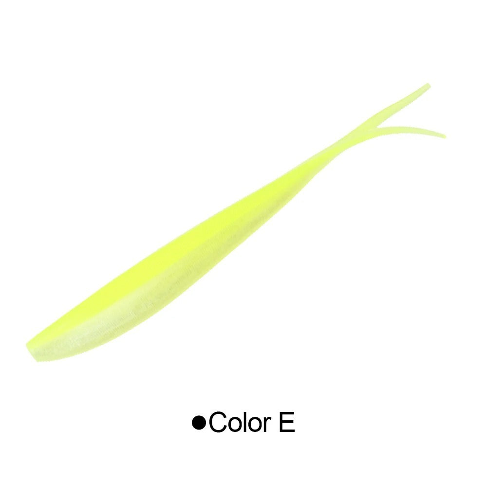 ROSEWOOD | 10 Pack Soft Jerk Bait Inverted Fishing Catfish Two-tone Lure