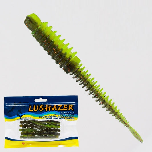 LUSHAZER| 10 PCS Reverse Thread Needle Tail Soft Bait