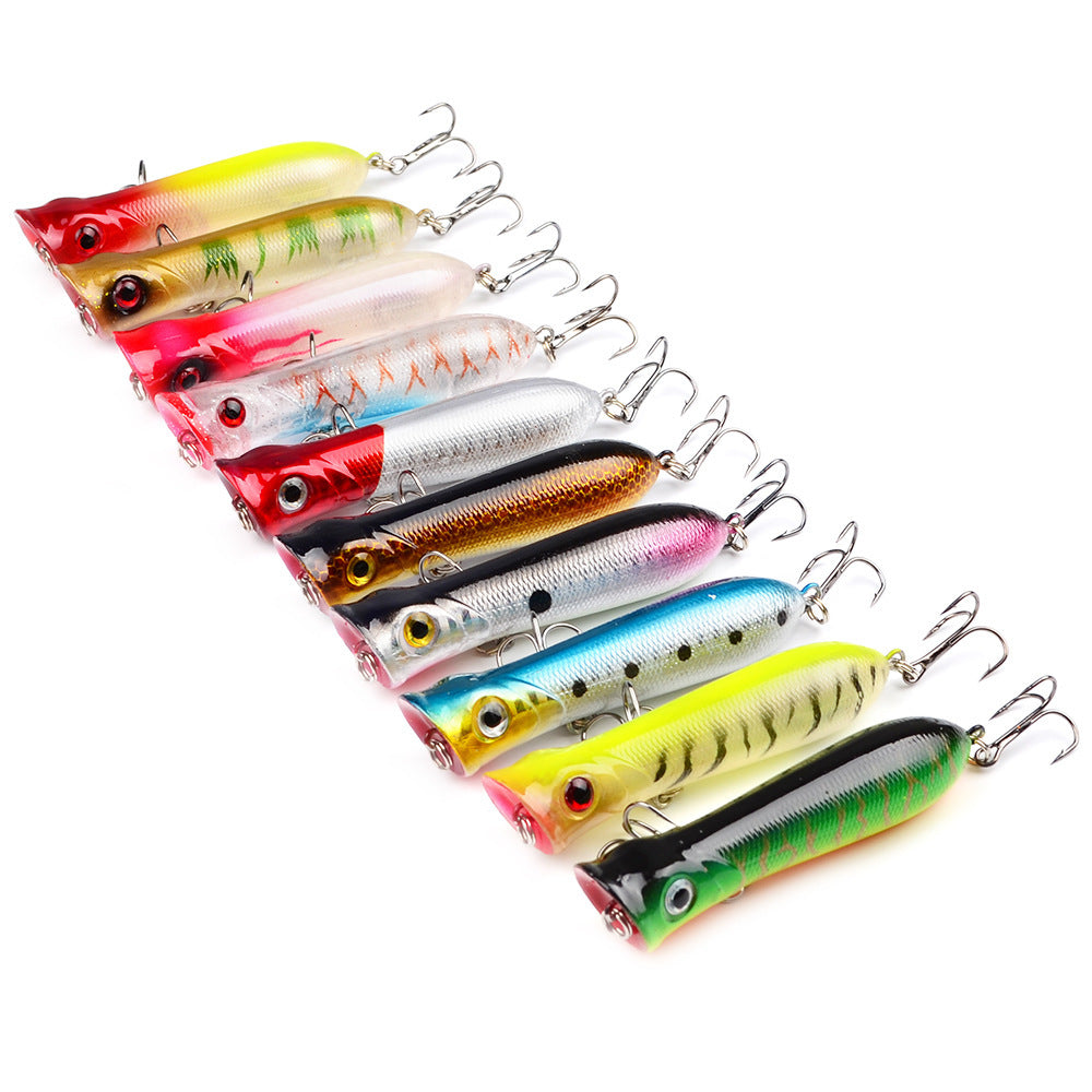 MrFishingSupplies | Topwater Fish 8CM-12g black hook plastic fishing lure