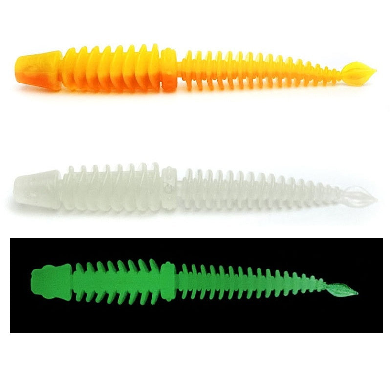 LUSHAZER| 10 PCS Reverse Thread Needle Tail Soft Bait