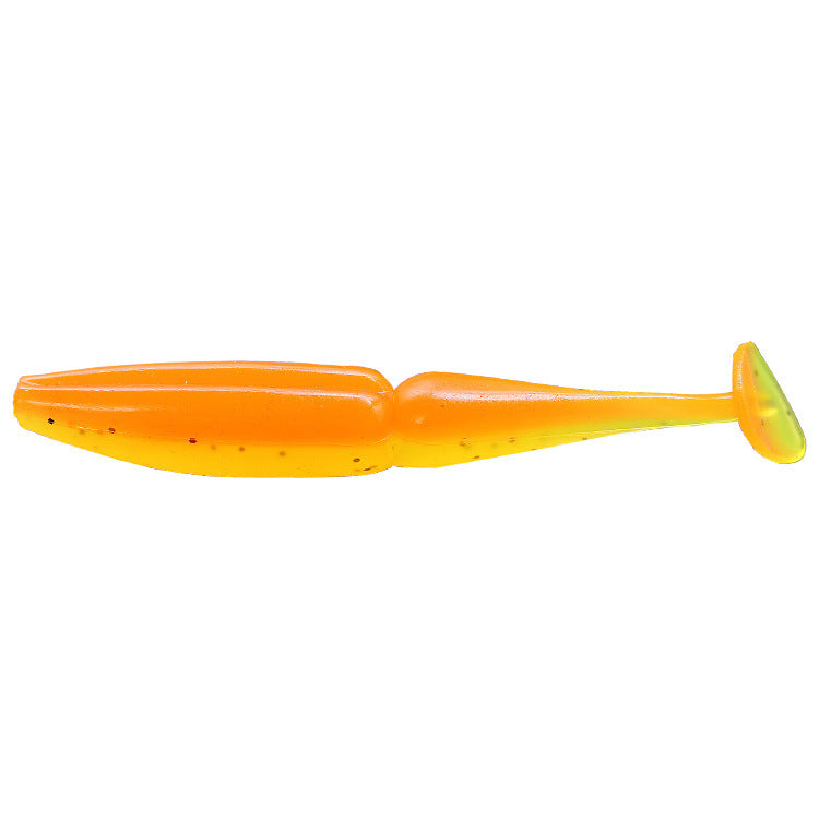 MrFishingSupplies | Soft Bait Paddle Tail Swimbait Two Color T Tail Soft Fish Lure With Hook Groove
