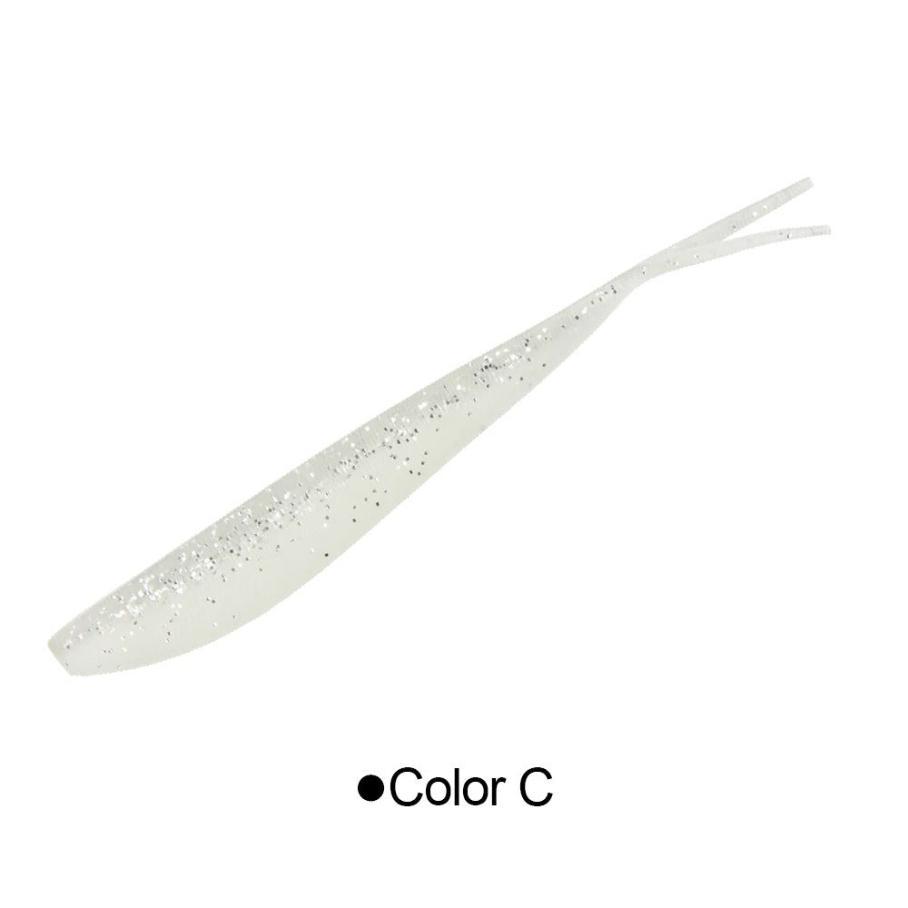 ROSEWOOD | 10 Pack Soft Jerk Bait Inverted Fishing Catfish Two-tone Lure