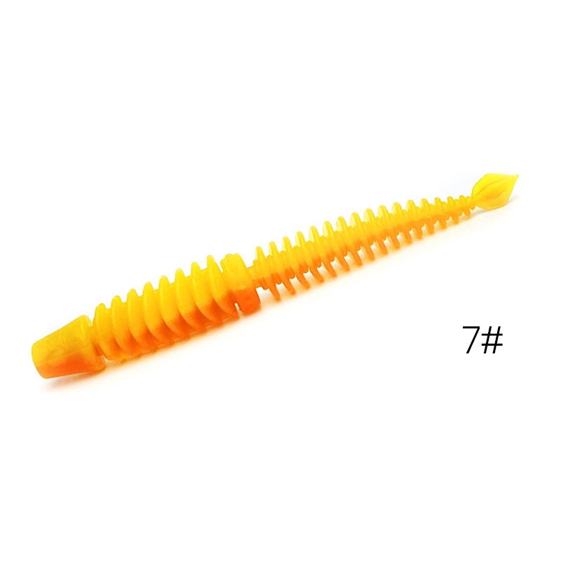 LUSHAZER| 10 PCS Reverse Thread Needle Tail Soft Bait