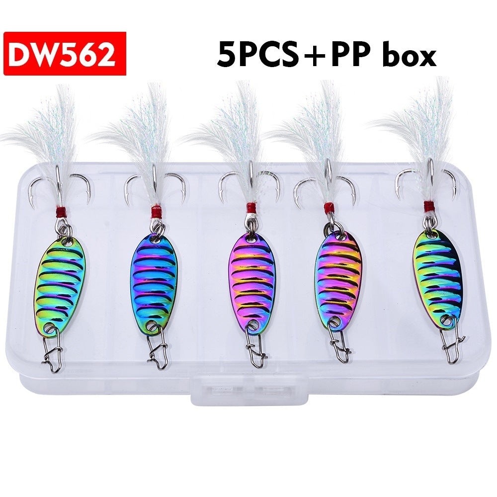 Mr Fishing Supplies Spoon Bait Long Throw Flat Vibration Glitter
