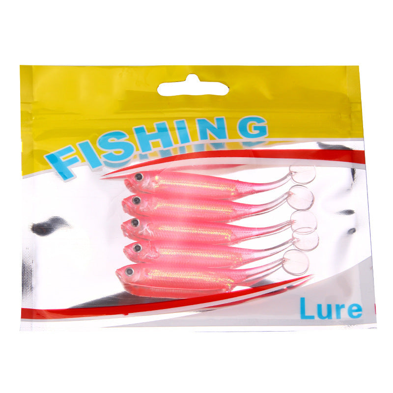 YTQHXY | 5 Pack Minow Paddle Tail Swimbait Freshwater Fishing Artificial Lure