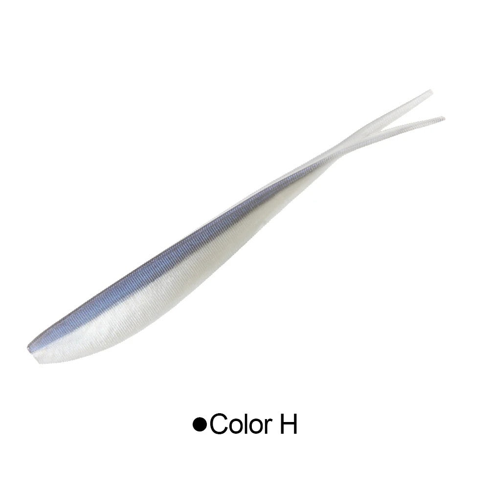 ROSEWOOD | 10 Pack Soft Jerk Bait Inverted Fishing Catfish Two-tone Lure
