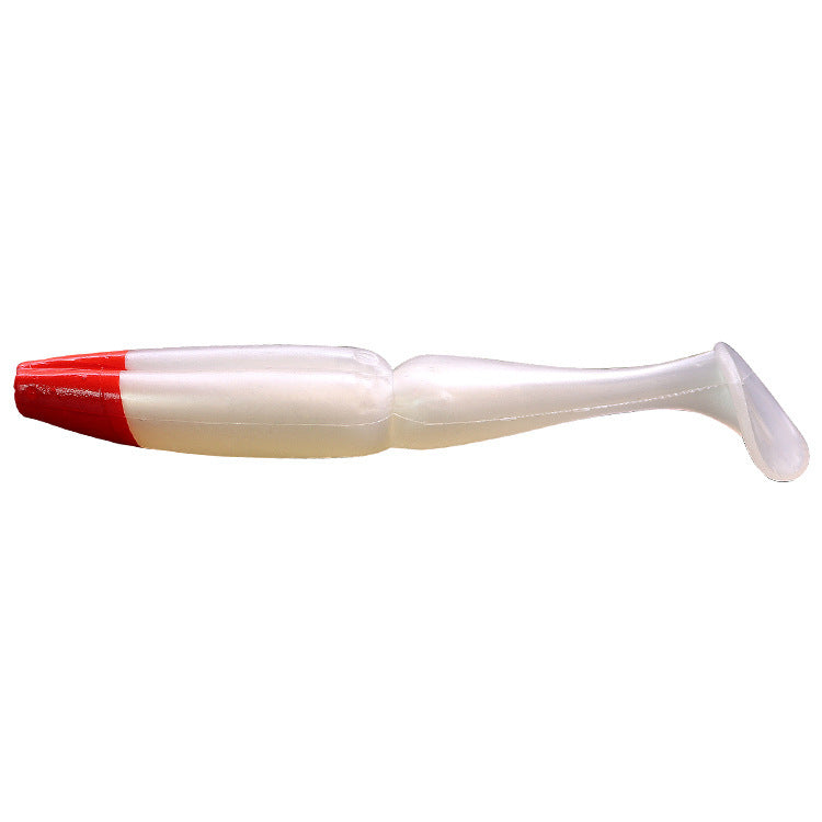 MrFishingSupplies | Soft Bait Paddle Tail Swimbait Two Color T Tail Soft Fish Lure With Hook Groove