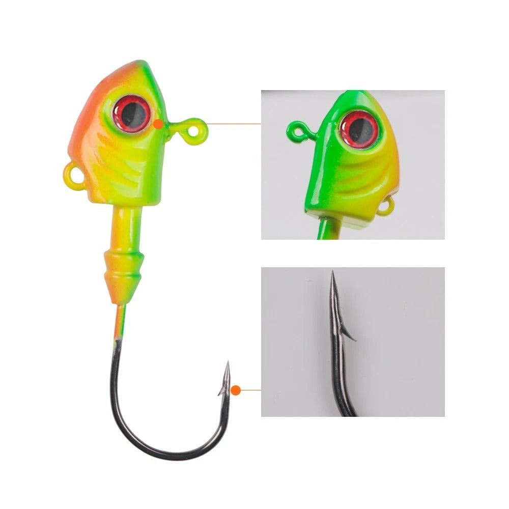 MrFishingSupplies | Jig Head Simulation Of Yayu Shaped Lead Head Hook On Beizheng Road