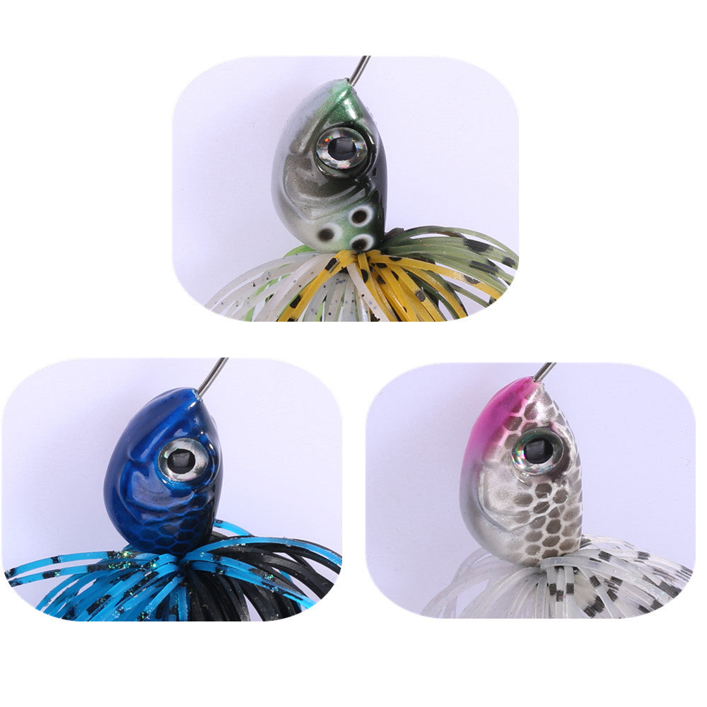 SUNMILE | Rotating Composite Sequins Beard Guy SPINNER BAIT Lure Bait Water Surface Tractor Bass Hook