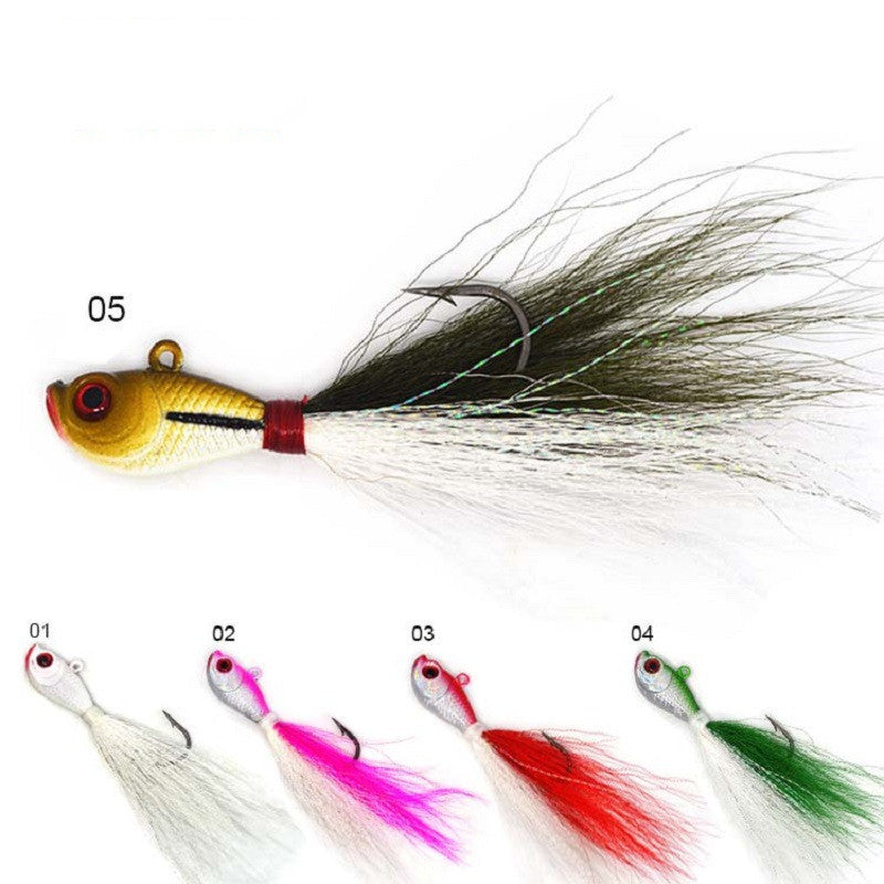 MrFishingSupplies | Hair Jig Multicolor Deer Tail Beard Guy Bronzing Lure
