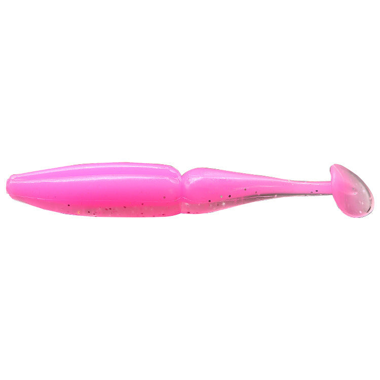 MrFishingSupplies | Soft Bait Paddle Tail Swimbait Two Color T Tail Soft Fish Lure With Hook Groove