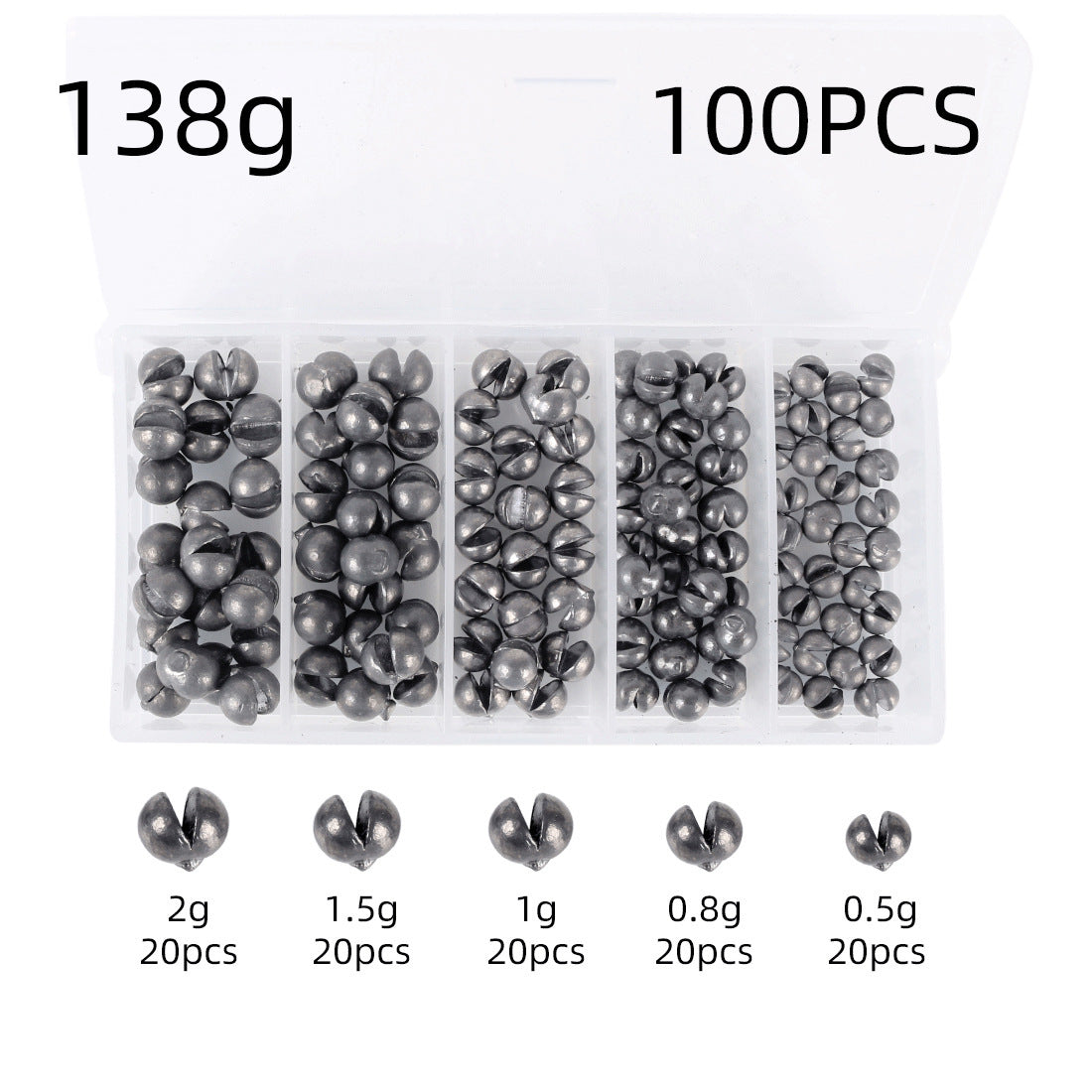 Mr Fishing Supplies Bite Lead Bare Round Lead Raft Fishing Clip Lead Fishing Tackle