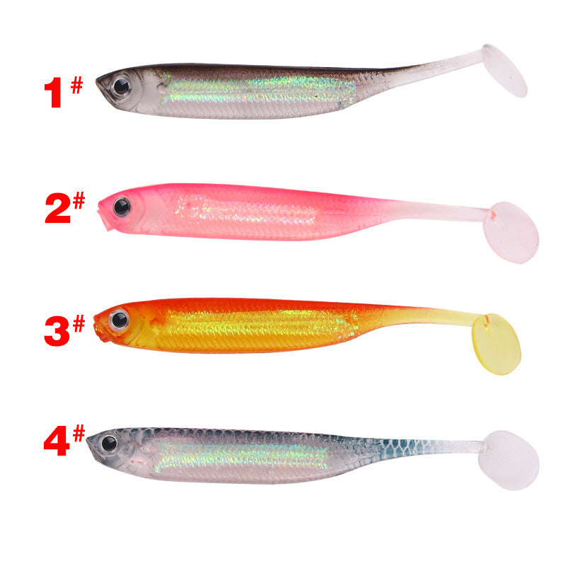 YTQHXY | 5 Pack Minow Paddle Tail Swimbait Freshwater Fishing Artificial Lure