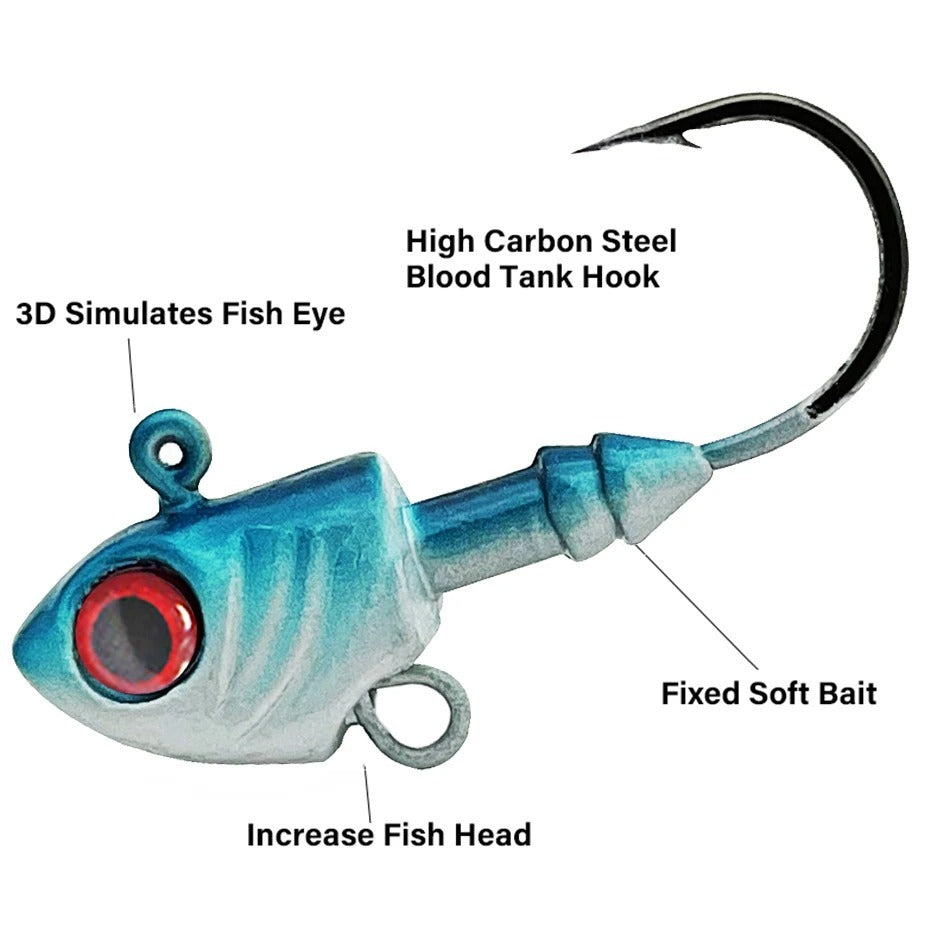 MrFishingSupplies | Jig Head Simulation Of Yayu Shaped Lead Head Hook On Beizheng Road