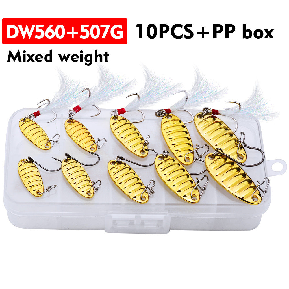 Mr Fishing Supplies Spoon Bait Long Throw Flat Vibration Glitter