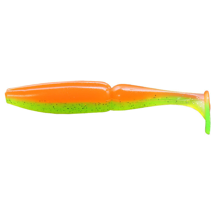MrFishingSupplies | Soft Bait Paddle Tail Swimbait Two Color T Tail Soft Fish Lure With Hook Groove