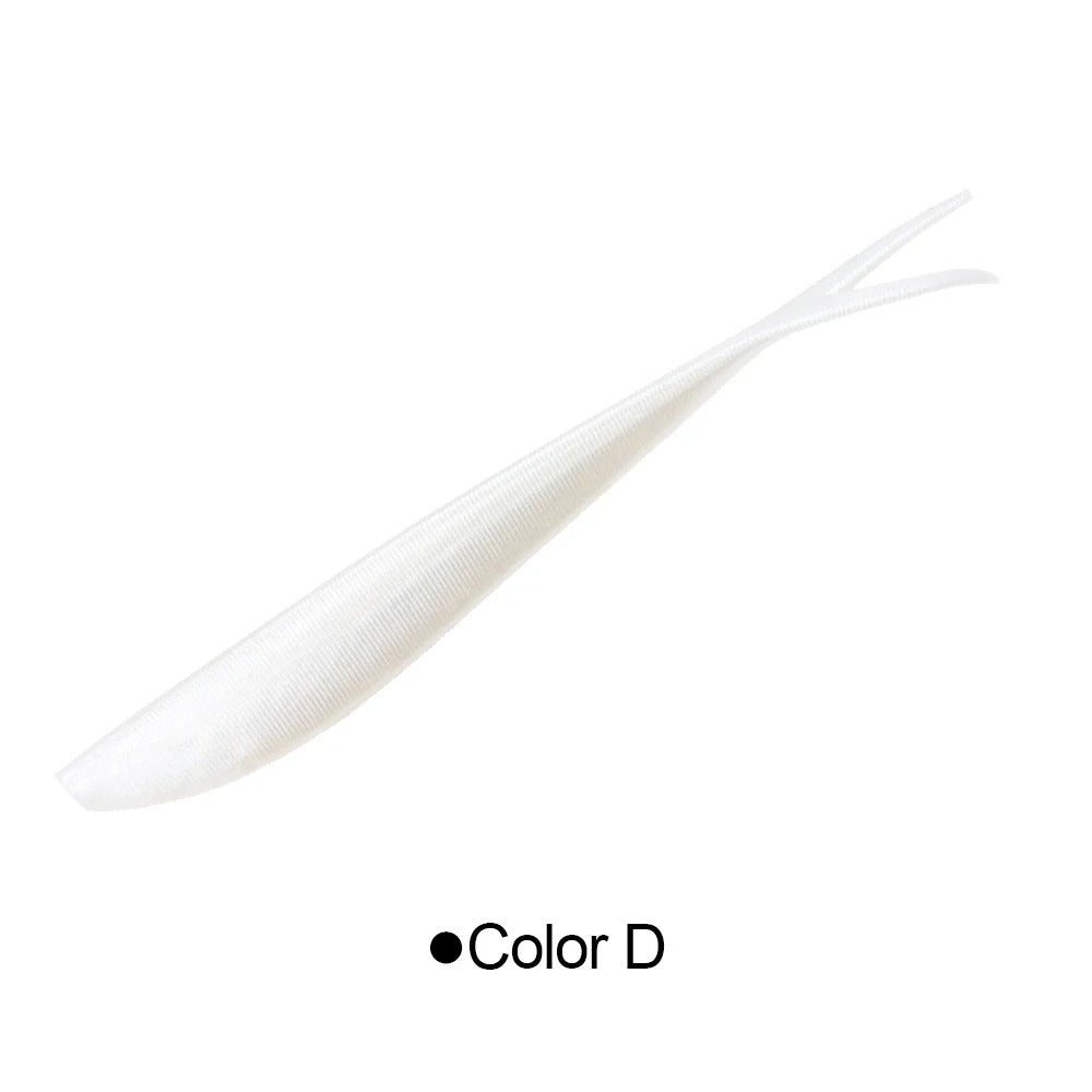 ROSEWOOD | 10 Pack Soft Jerk Bait Inverted Fishing Catfish Two-tone Lure