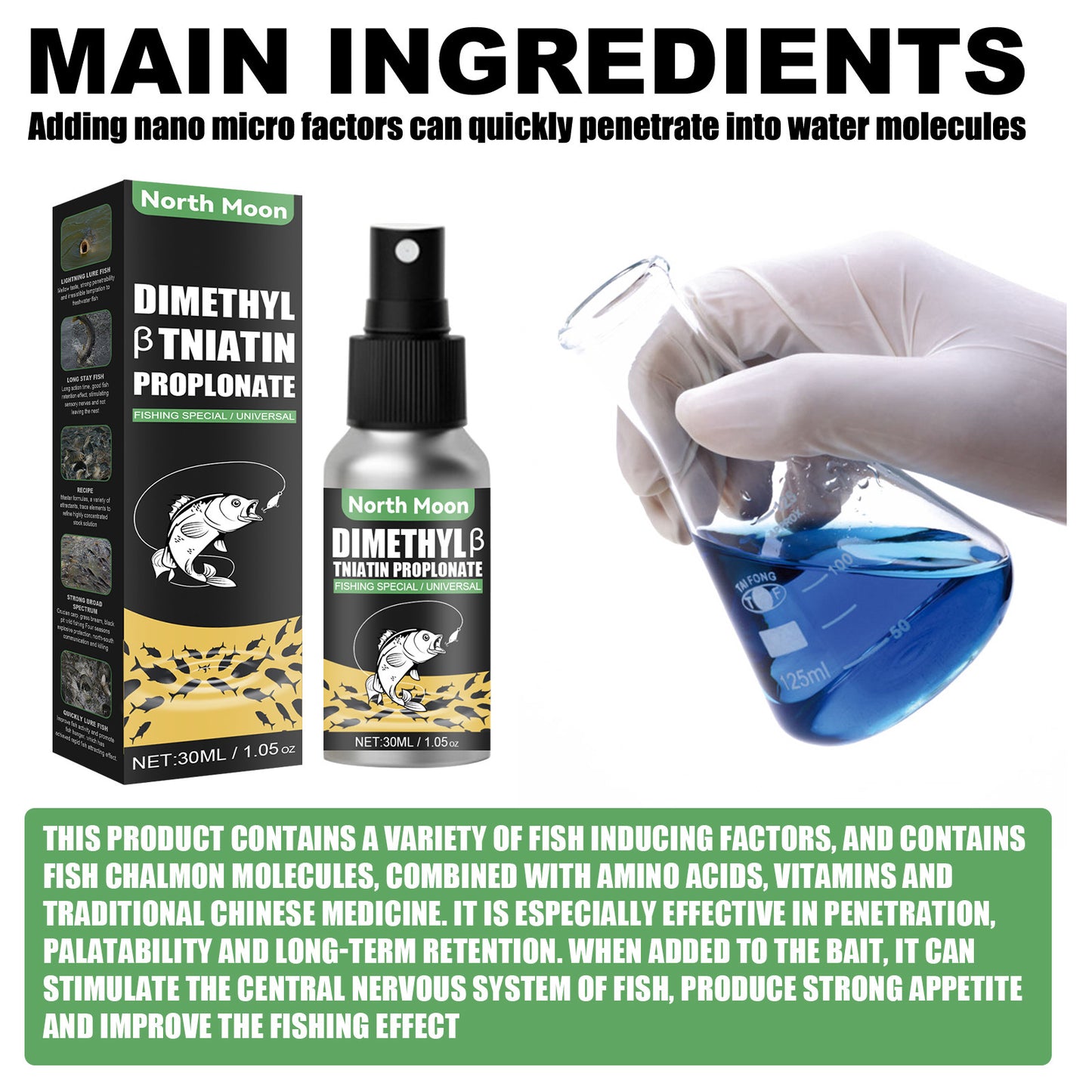 North Moon | Dimethyl & Tinatin Propionate Artificial Bait & Attractant