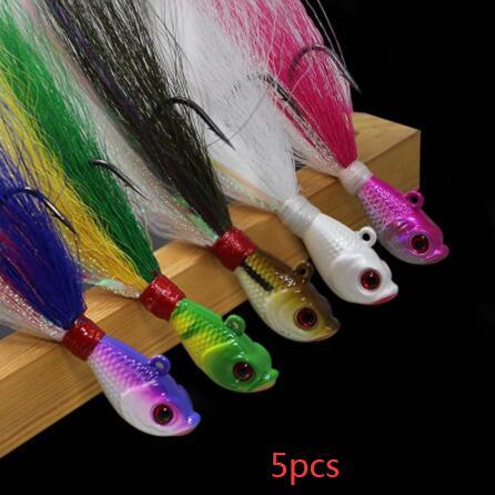 Kmucutie | Hair Jig Luminous Bronzing Deer Tail Hair Beard Lure Bait