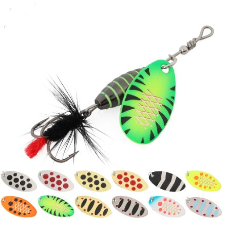 Mr Fishing Supplies | Hard Spinning Sequin Feather Bait High Carbon Steel Three-book Hook