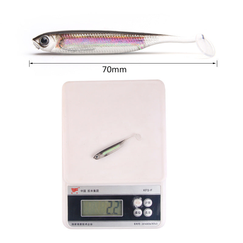 YTQHXY | 5 Pack Minow Paddle Tail Swimbait Freshwater Fishing Artificial Lure