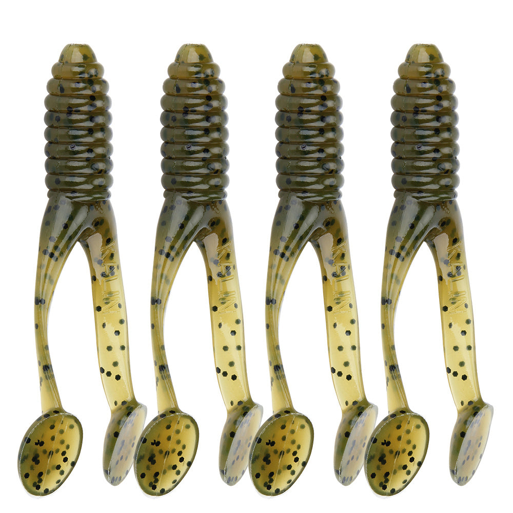 RoseWood | 10pcs 45mm Or 5pcs 80mm Swimming Double Paddle Tai Ned Rig