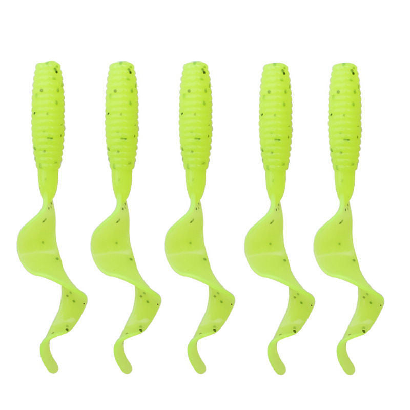 MrFishingSupplies | Soft Bait Fishy Curly Tail Lead Hook 100 PCS