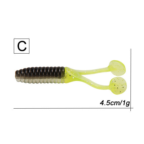 RoseWood | 10pcs 45mm Or 5pcs 80mm Swimming Double Paddle Tai Ned Rig